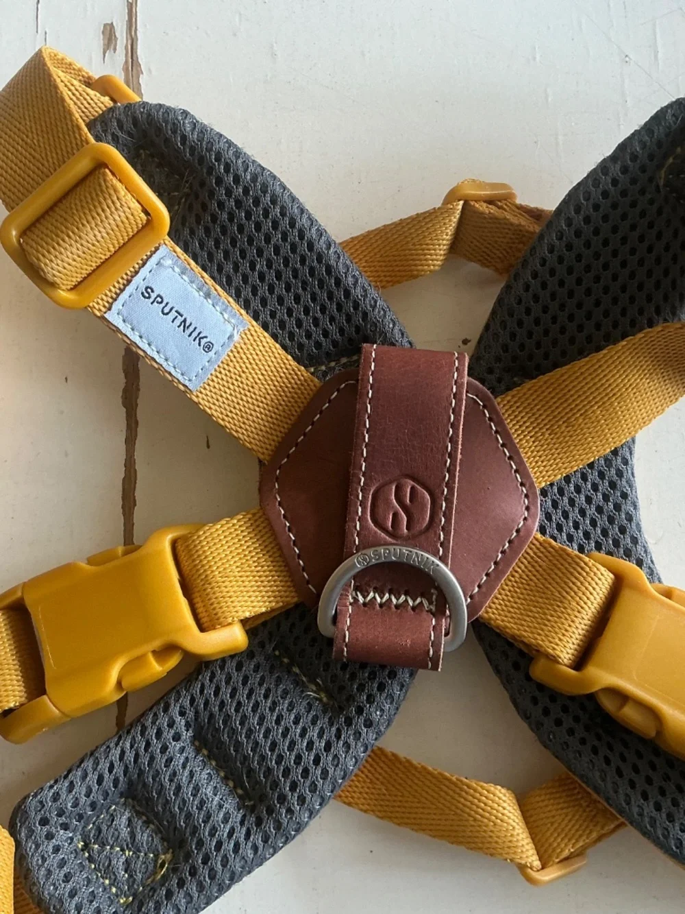 SPUTNIK Mustard Yellow harness & matching leash Medium 17-39lbs